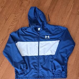 Men's Under Armour Blue and White Windbreaker